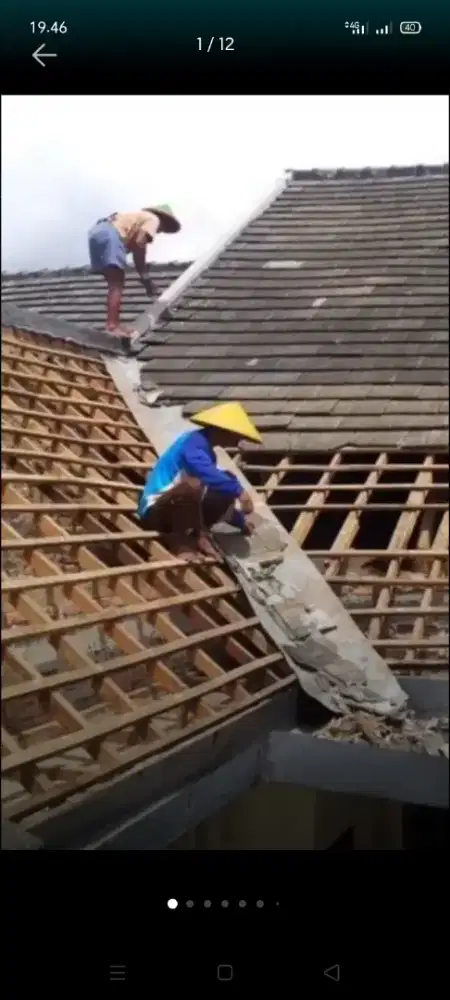 atap bocor kanopi atap bajarigan terpasang sll