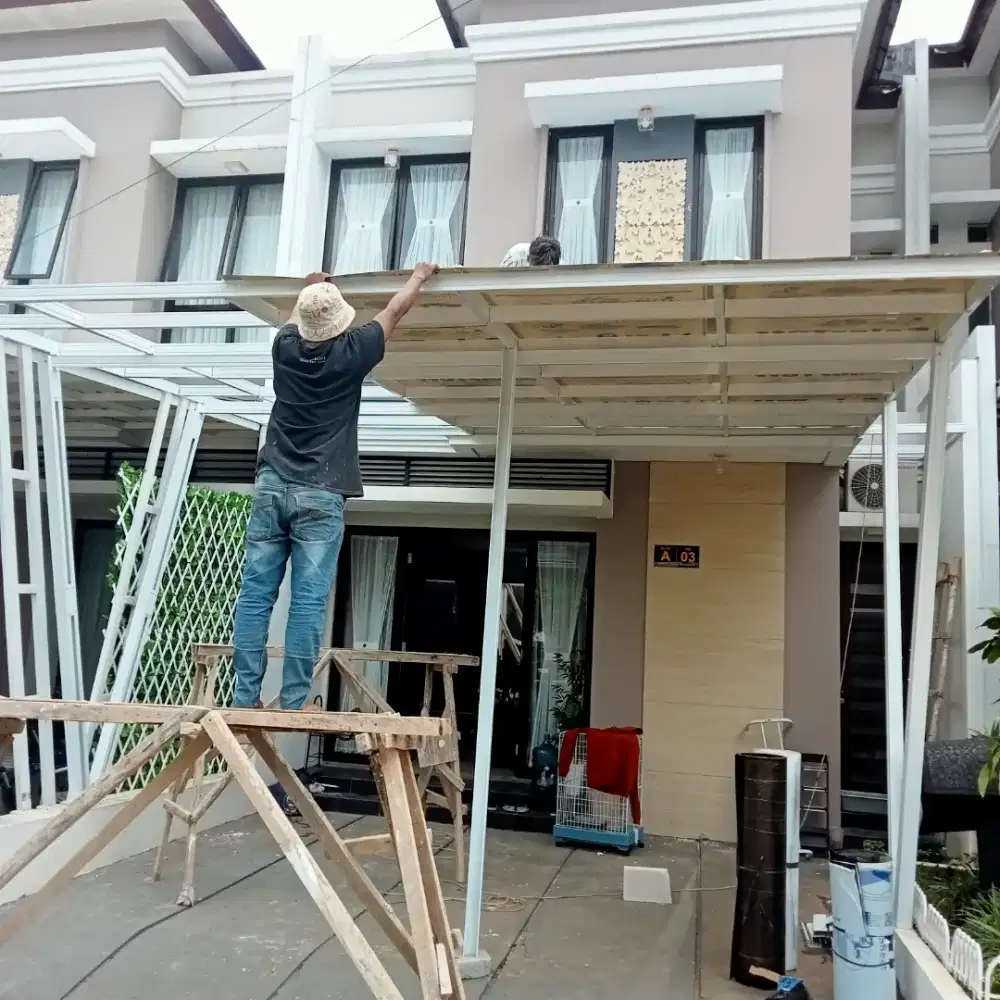atap bocor kanopi atap bajarigan terpasang dll