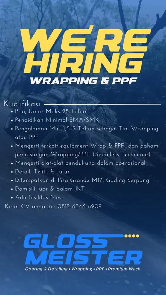 Installer Wrapping or PPF