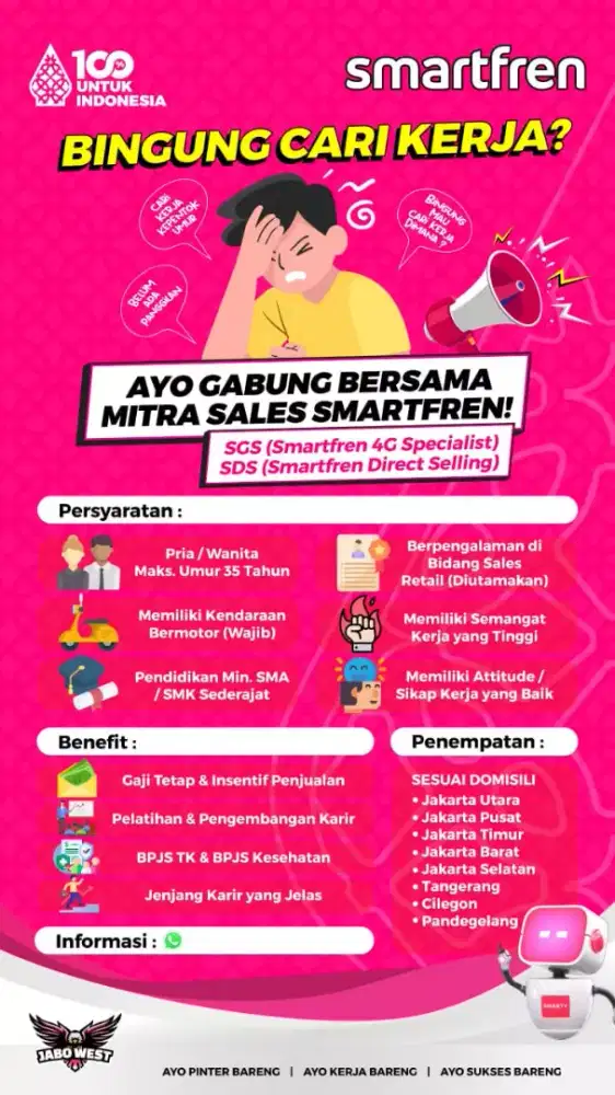 Lowongan kerja sds/sgs Smartfren