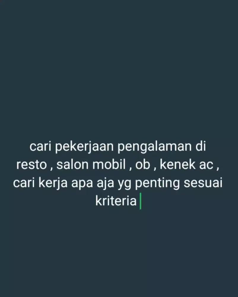 cari pekerjaan apa saja