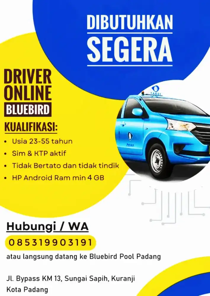 Lowongan Kerja Pengemudi Online Padang