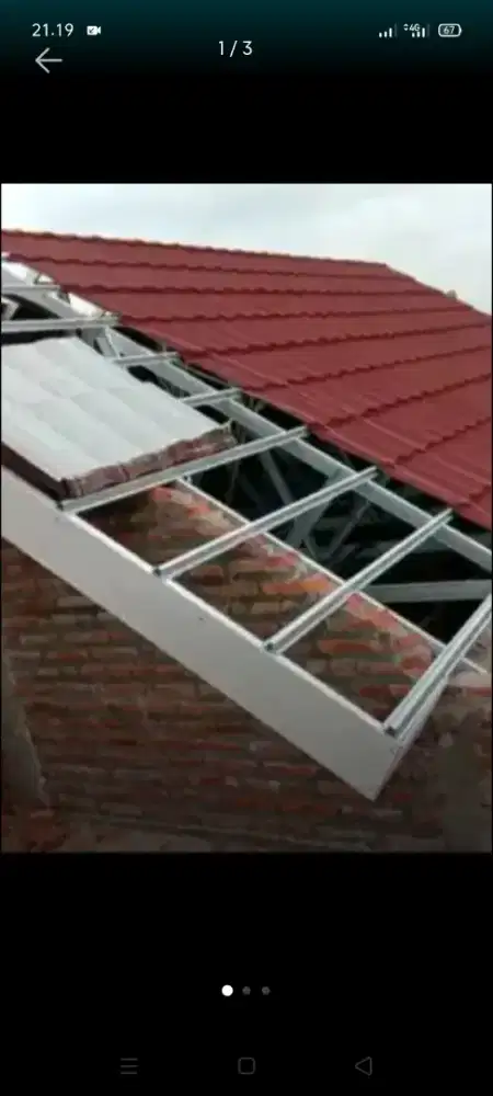 atap bocor kanopi atap bajarigan terpasang dll