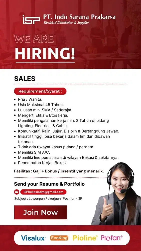 LOWONGAN KERJA SALES