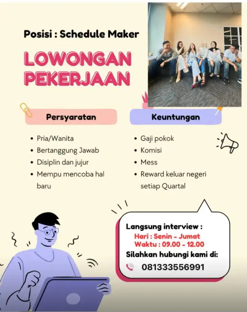 Kerja di kantor staf office