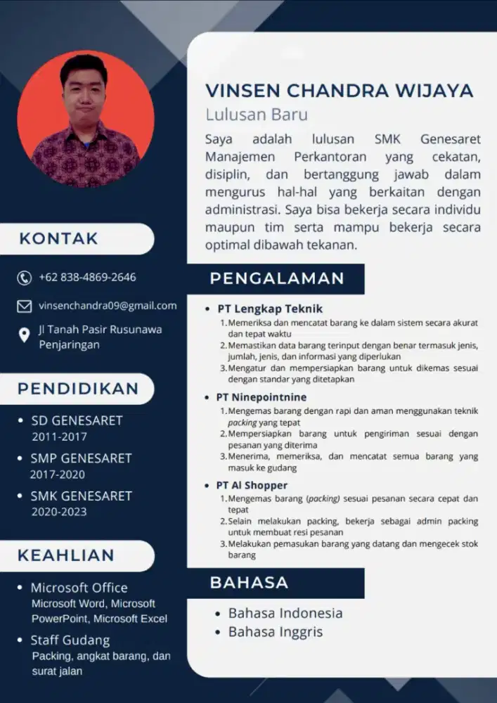 Cari lowongan pekerjaan
