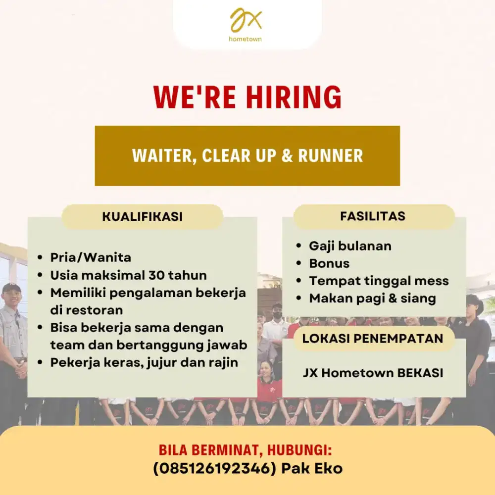 Waiter clear up dan runner
