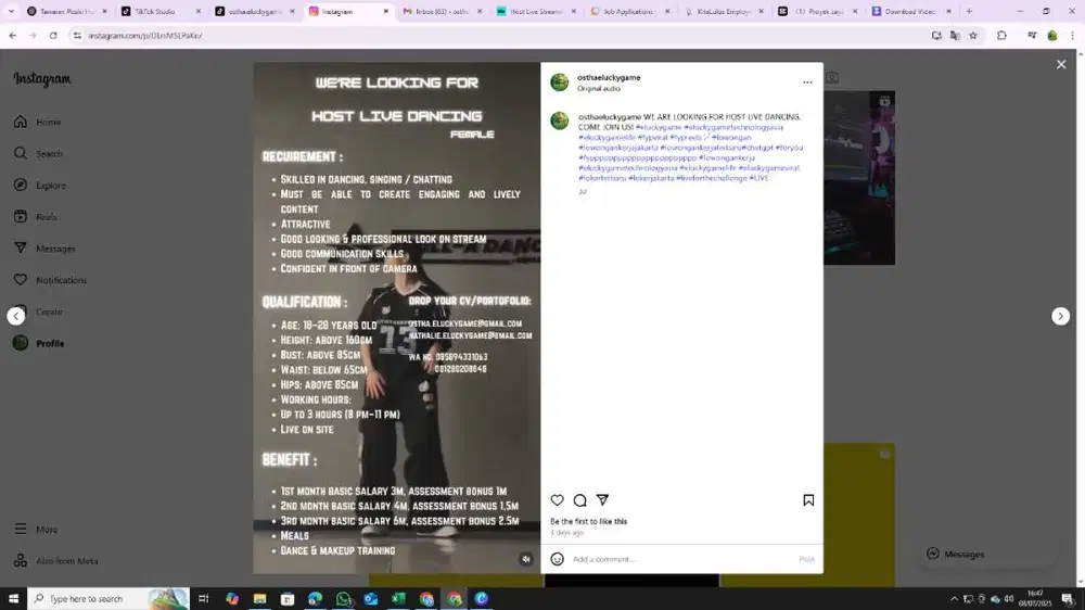 Host Live Dancing untuk wanita