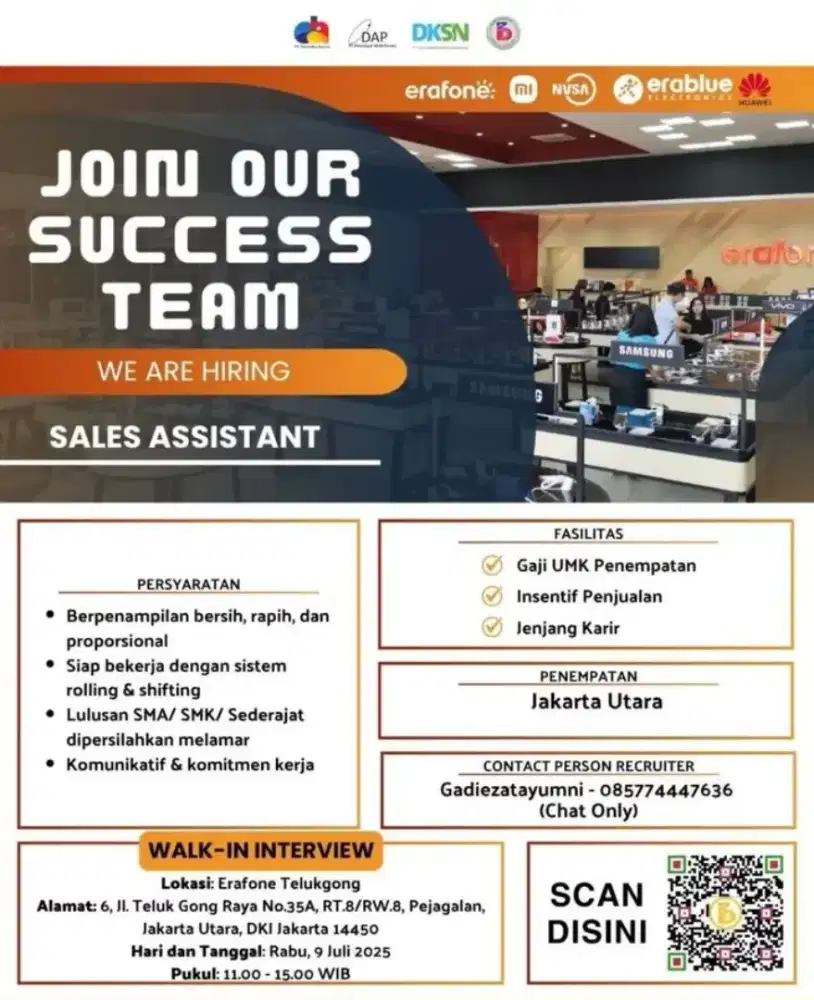 loker sales handphone