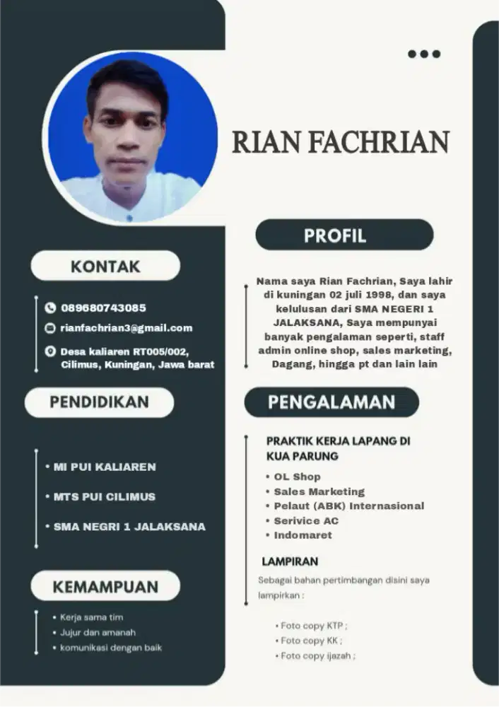 CARI KERJA APA AJA ASAL HALAL