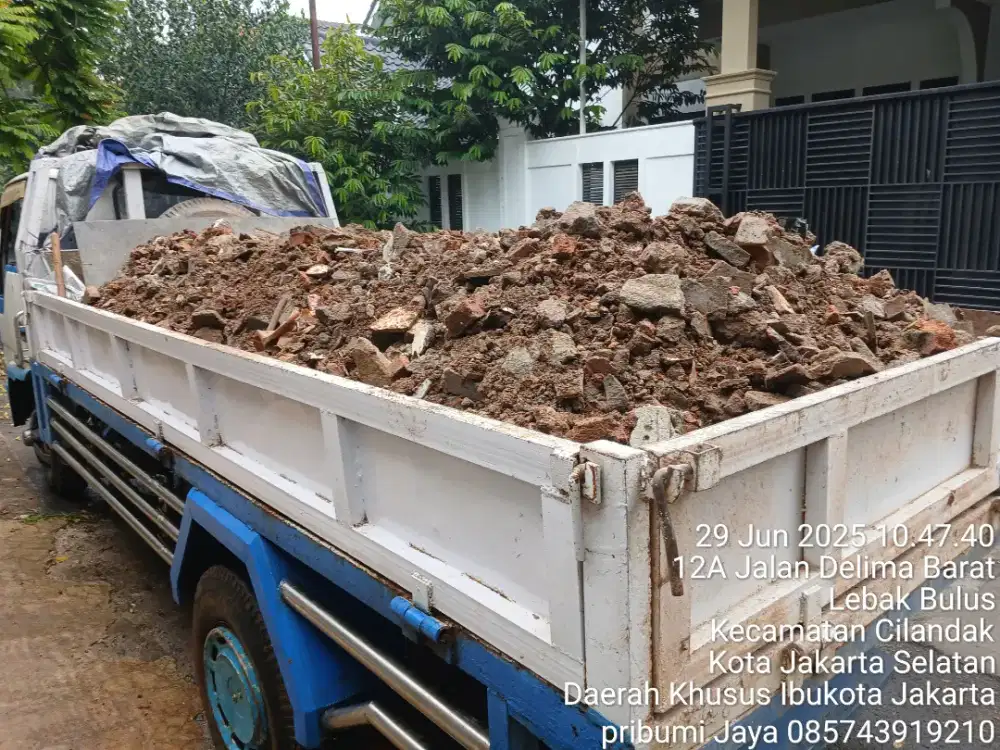 Jasa buang puing sampah proyek