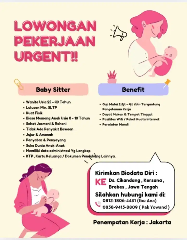 Lowongan Momong Anak Jakarta