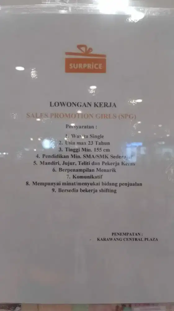 Loker khusus perempuan