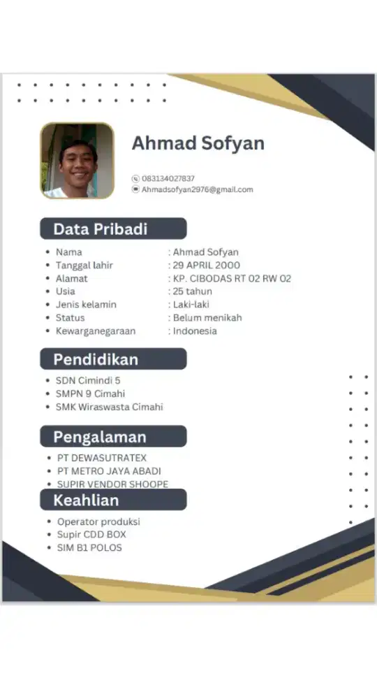 Mencari pekerjaan sebagai driver/supir