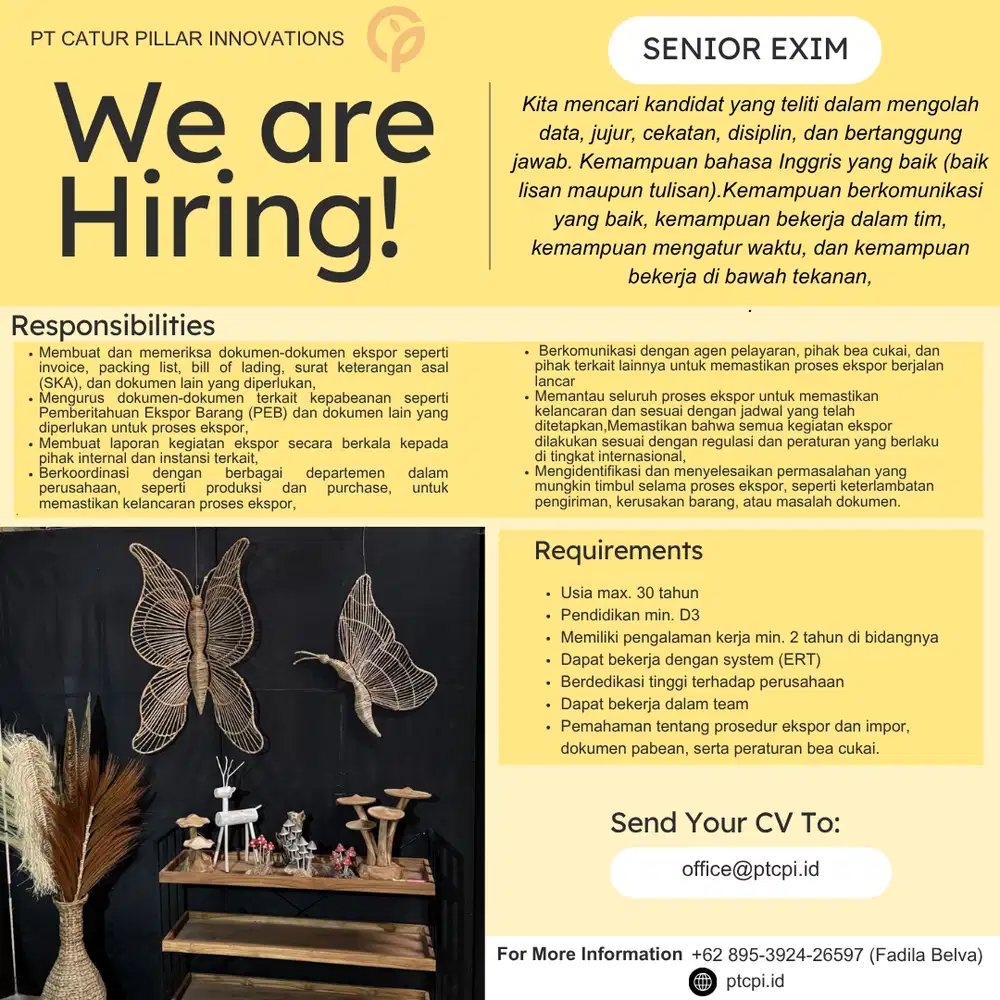 Lowongan Staff Exim