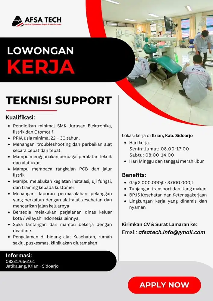 Lowongan TEKNISI