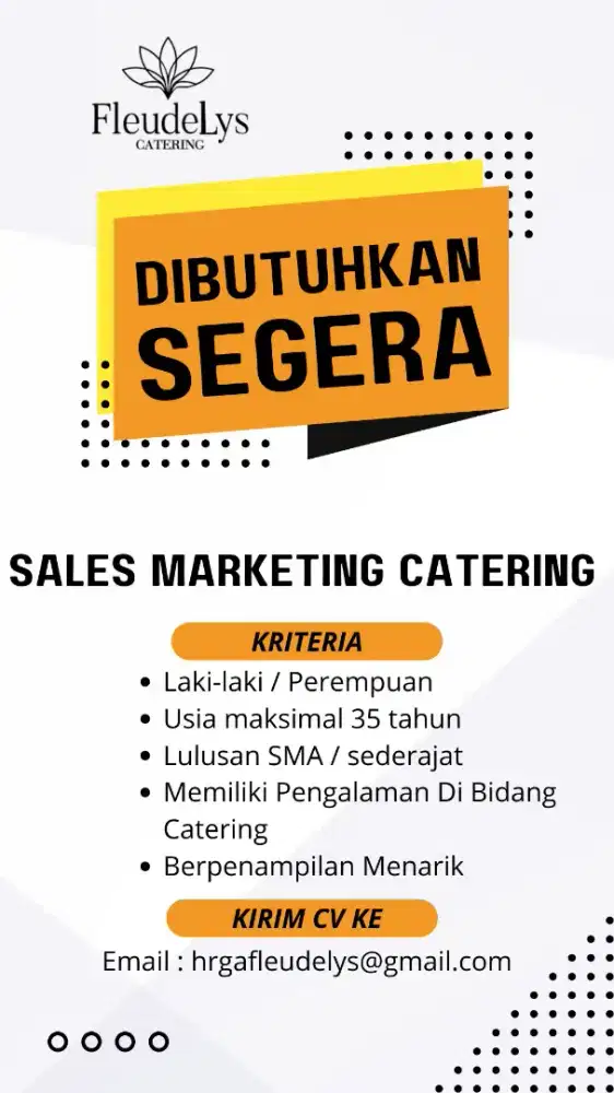 Sales Marketing Catering