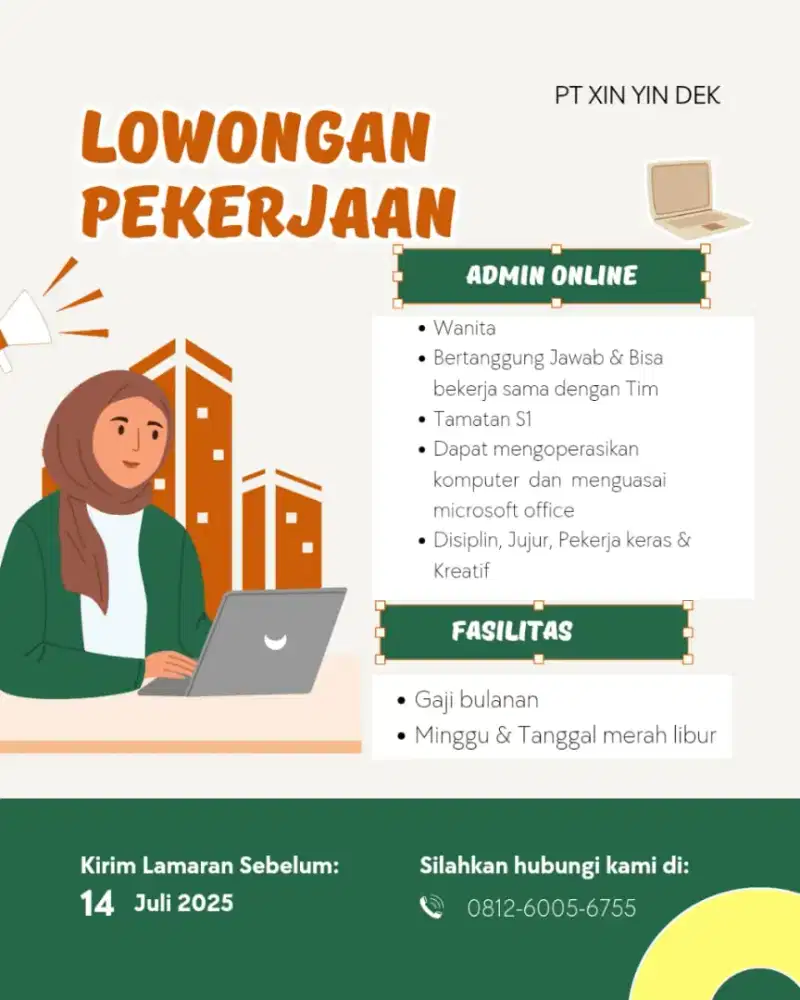 menerima lowongan kerja wanita