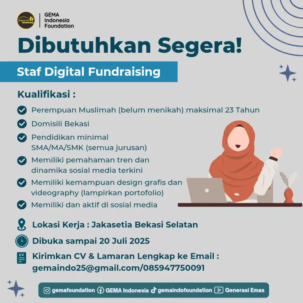 Lowongan kerja digital fundraising