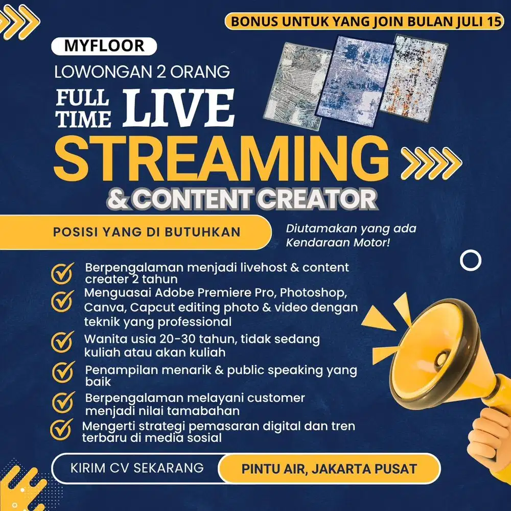 Lowongan Live Streaming & Content Creation