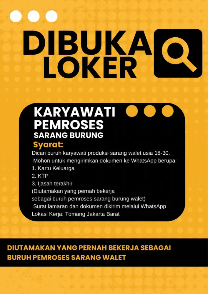 KARYAWATI PEMROSES SARANG WALET