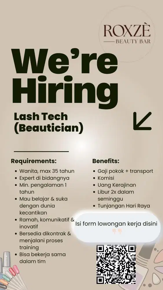 BEAUTICIAN ( NAIL & LASH TECH )