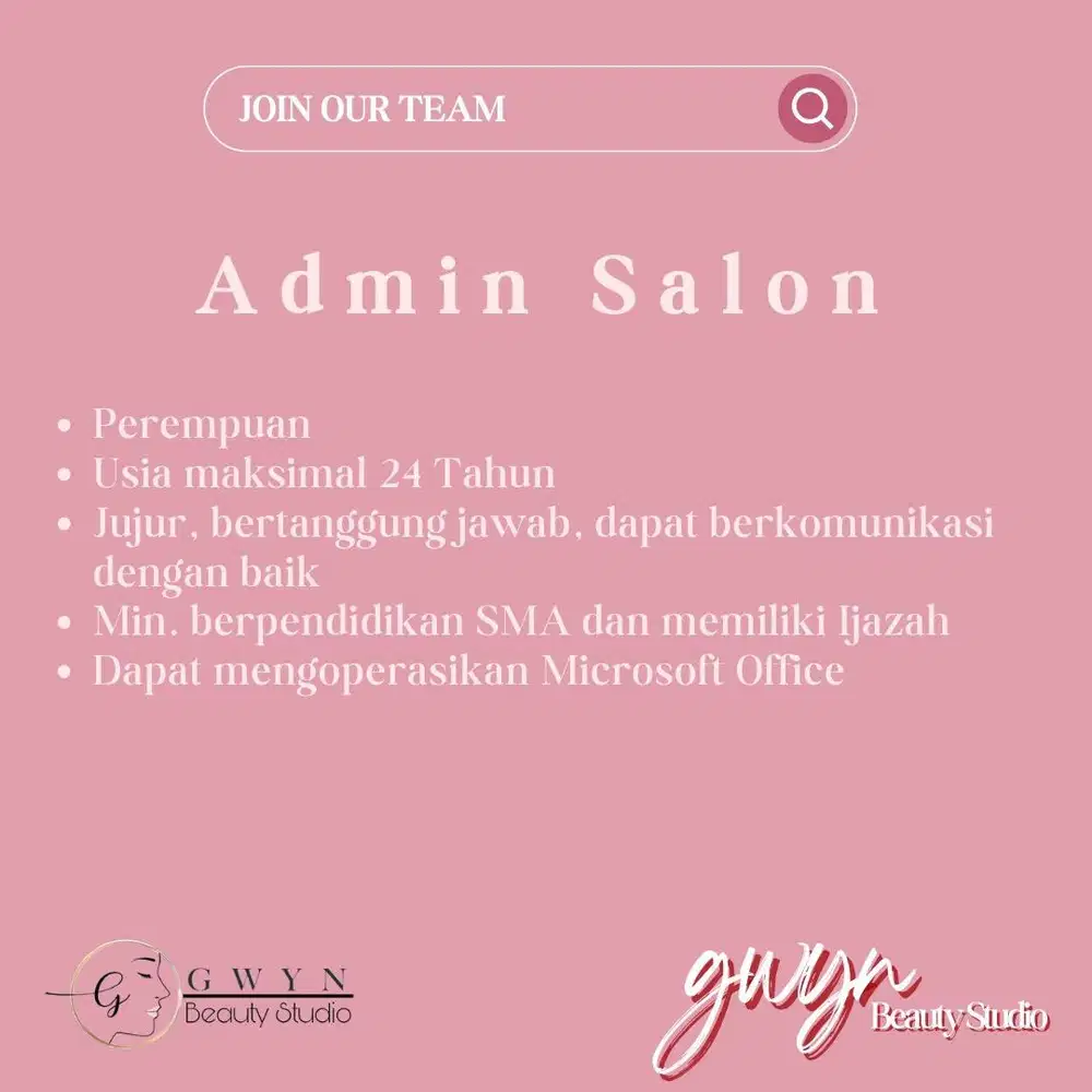 Lowongan Kerja Admin Salon Gading Serpong