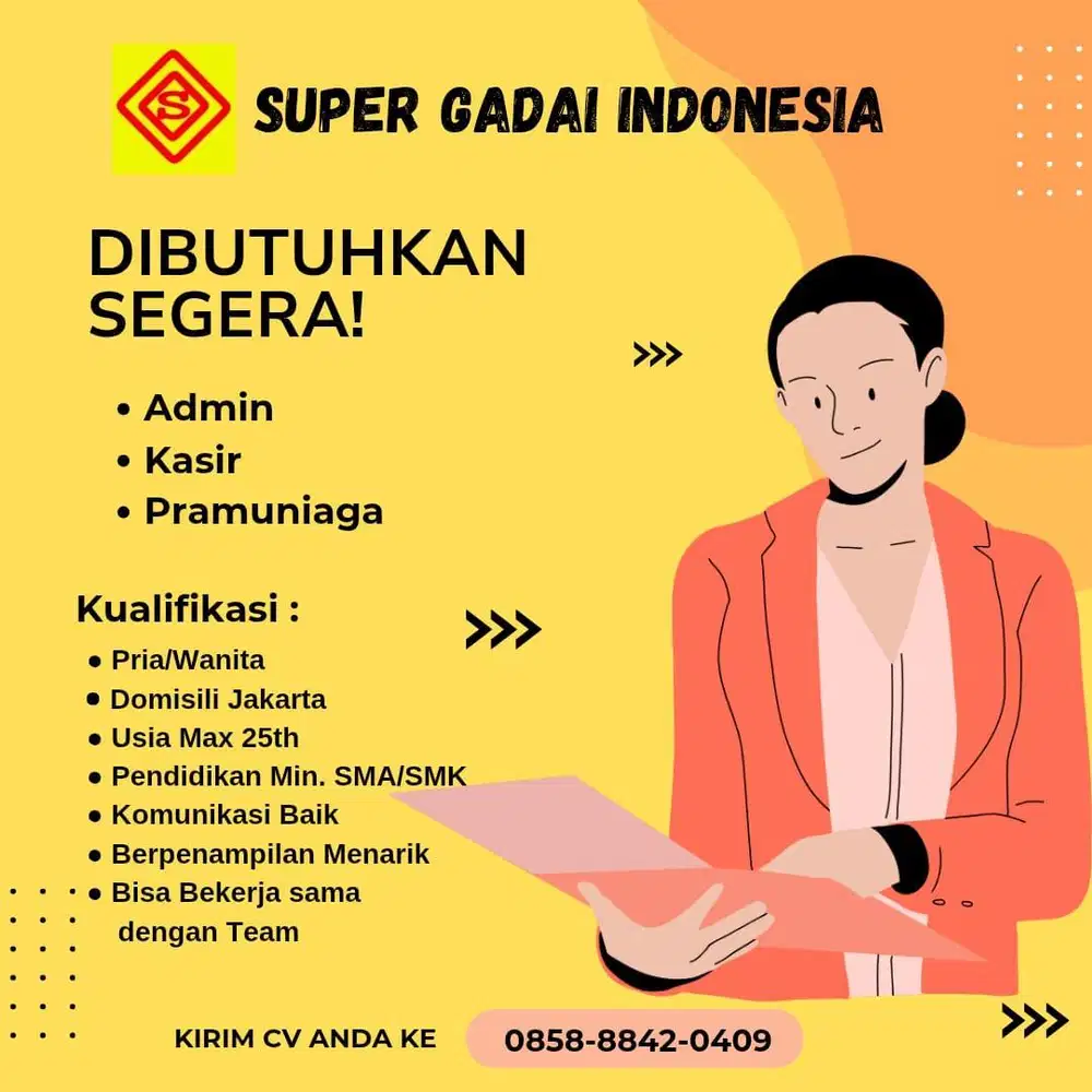 LOKER PT SUPER GADAI INDONESIA