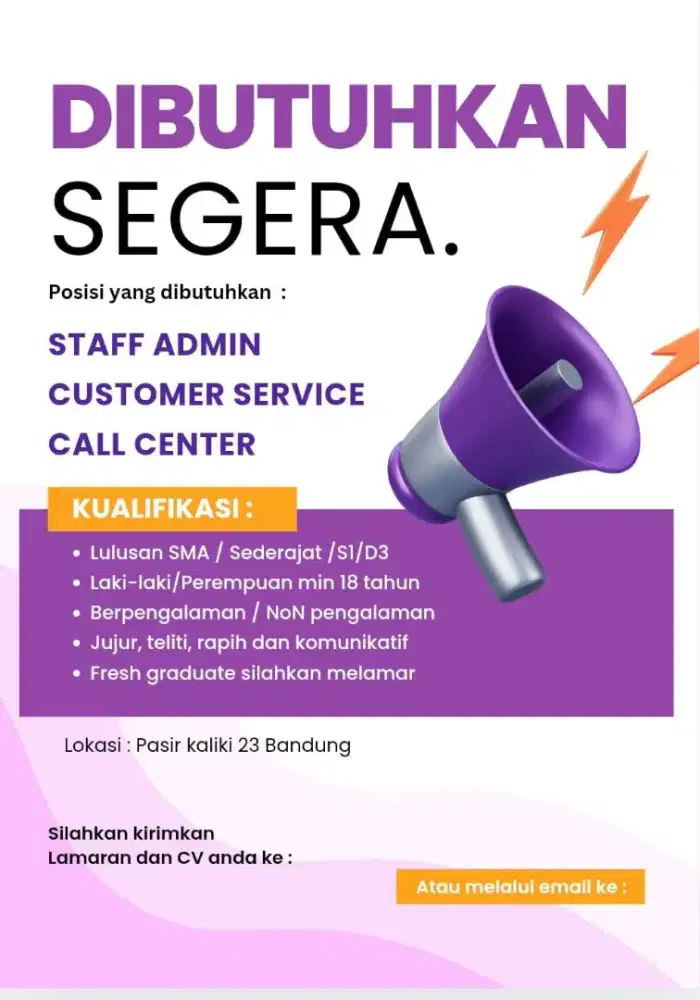 Staff admin di PT. Kontak Perkasa