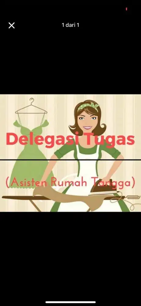 Dicari asisten rumah tangga pulang-pergi