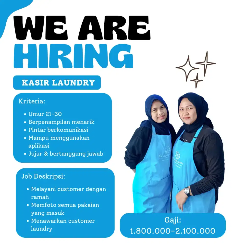Lowongan Kasir & Operasional Laundry