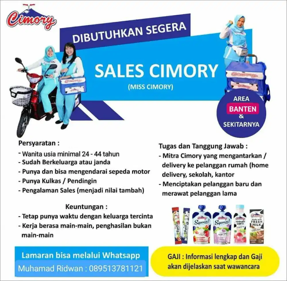 Lowongan miss cimory