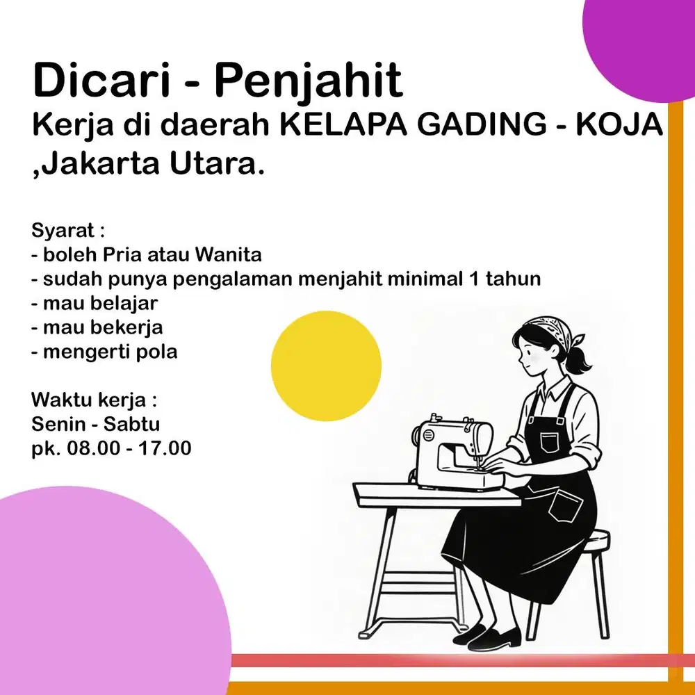 Dicari - Penjahit