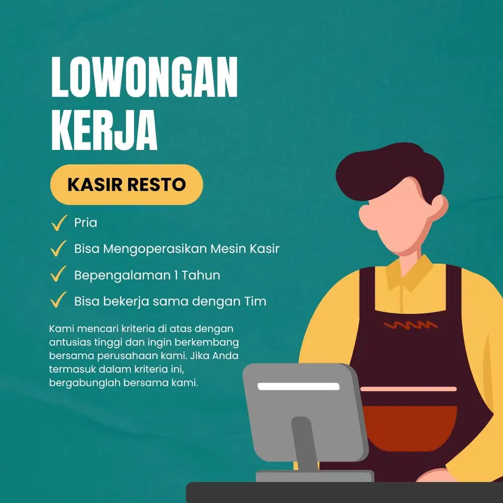LOWONGAN KASIR RESTO
