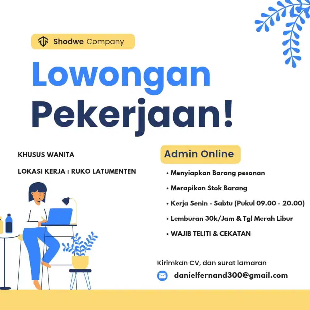 Lowongan admin Online