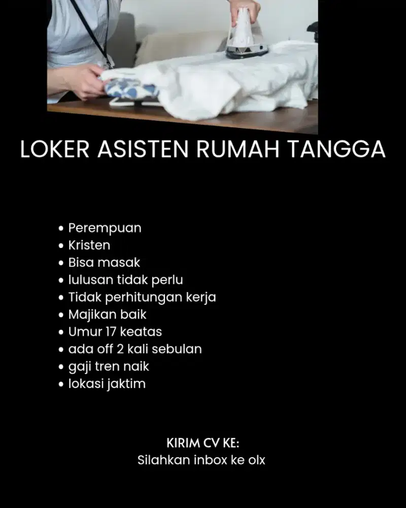 Lowongan Asisten Rumah Tangga