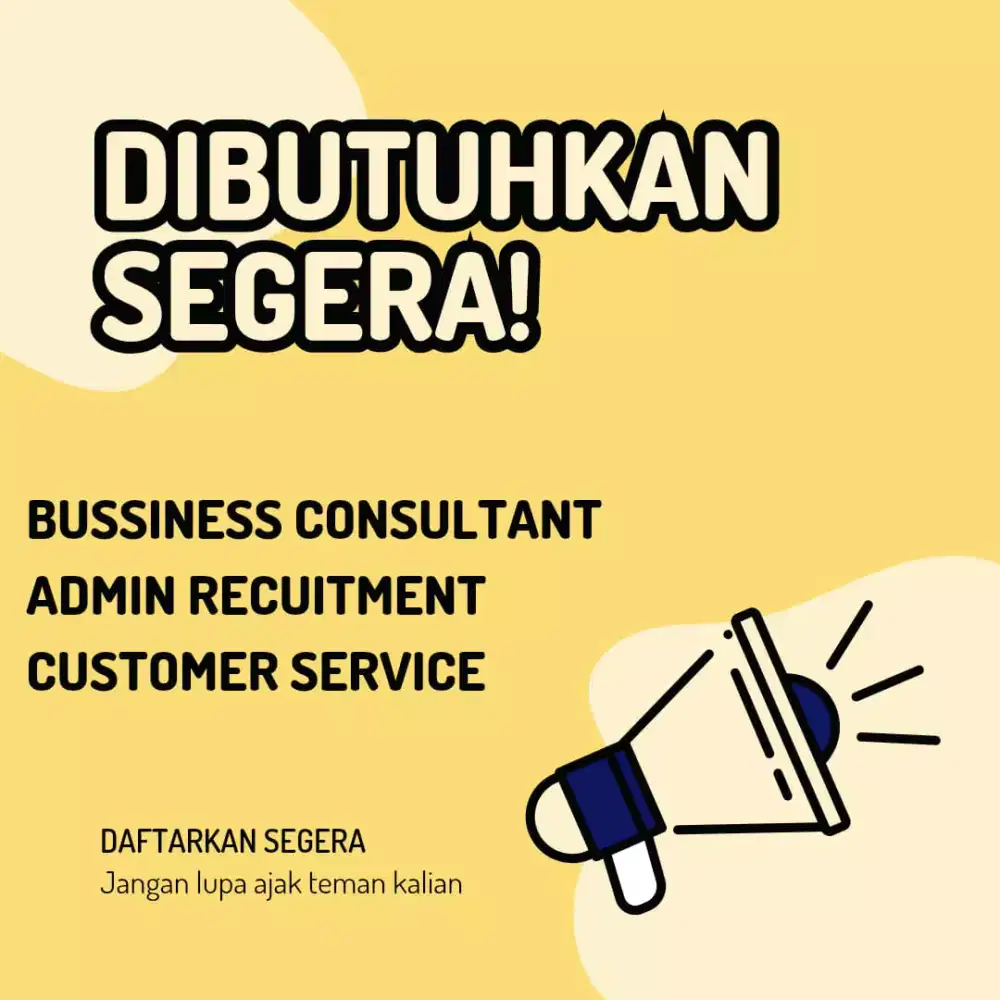 BUKA LOWONGAN KERJAAN NYA SEGERA.