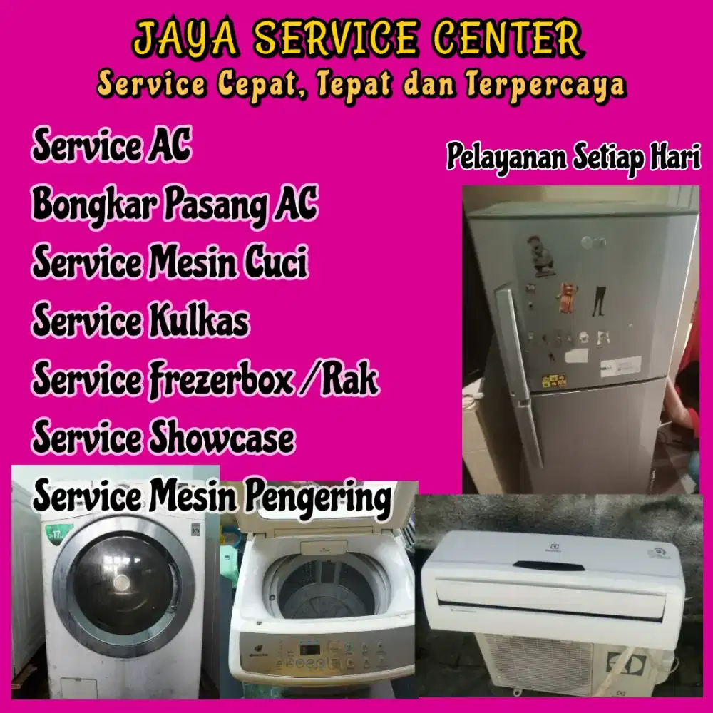 Service Mesin Cuci Bongkar Pasang AC Servis AC Kulkas Frezer Surabaya