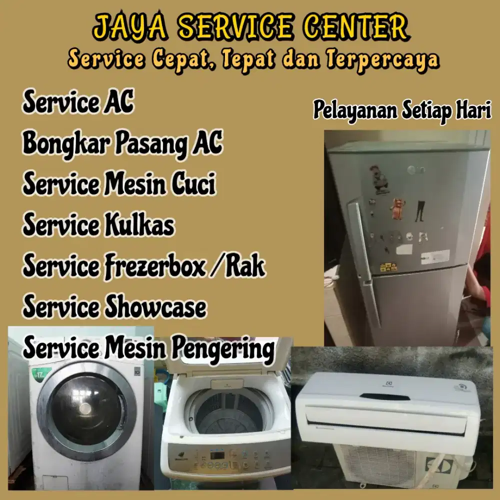 Service Mesin Cuci Bongkar Pasang AC Servis AC Kulkas Frezer Semampir
