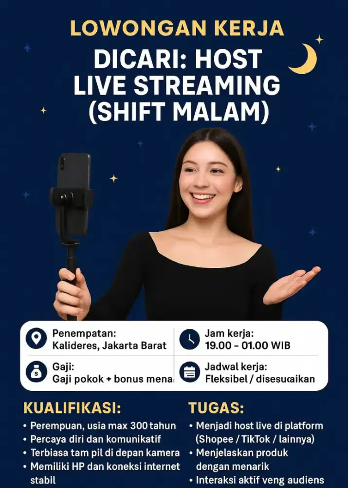 Lowongan Kerja Hostlive Malam