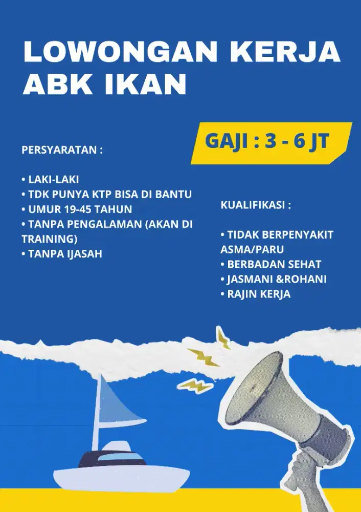 LOWONGAN KERJA ABK IKAN