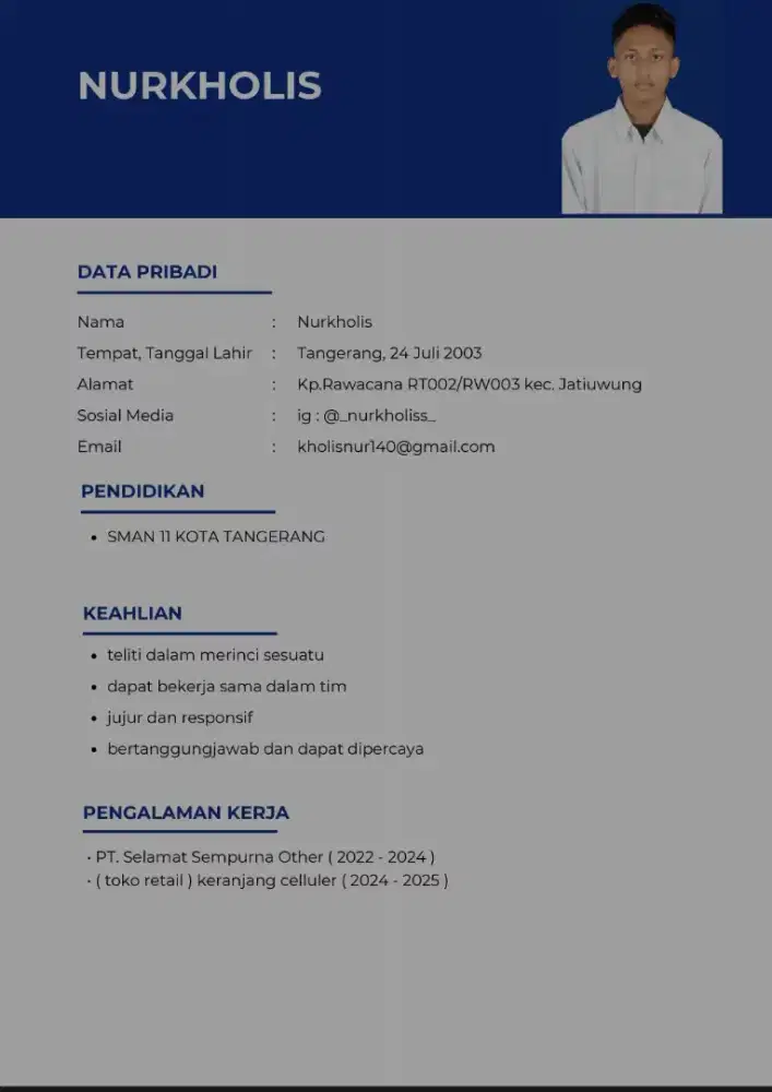 Info loker nya mas/mba