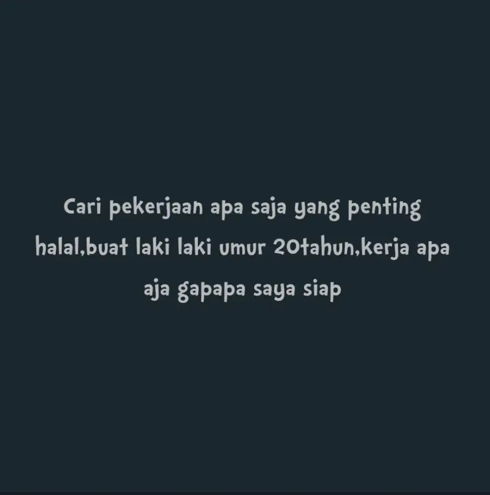 Cari pekerjaan apa saja
