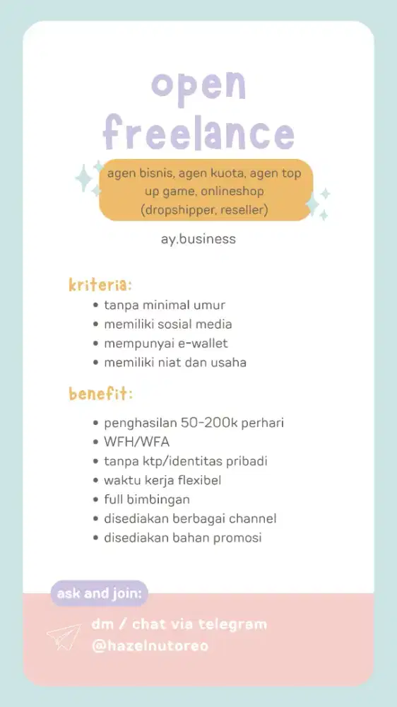 open freelance telegram