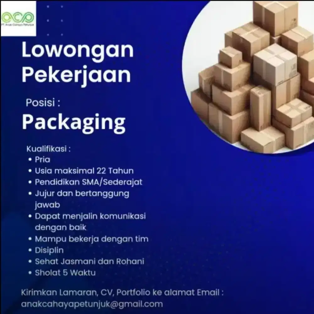 Dicari Karyawan Packaging