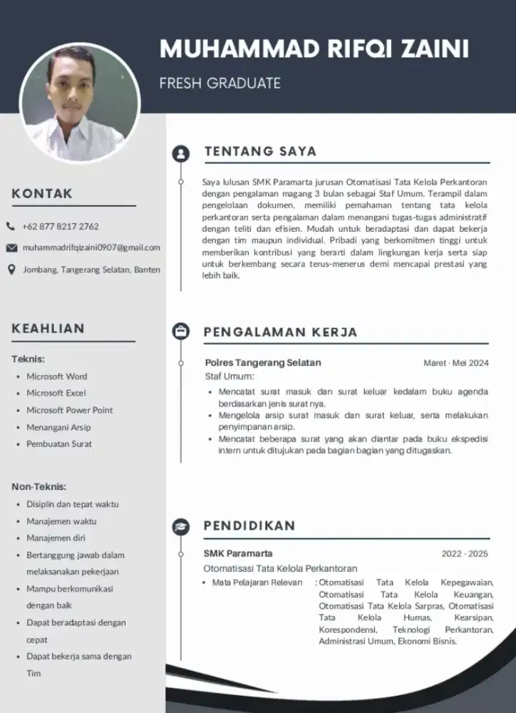 Saya sedang mencari pekerjaan