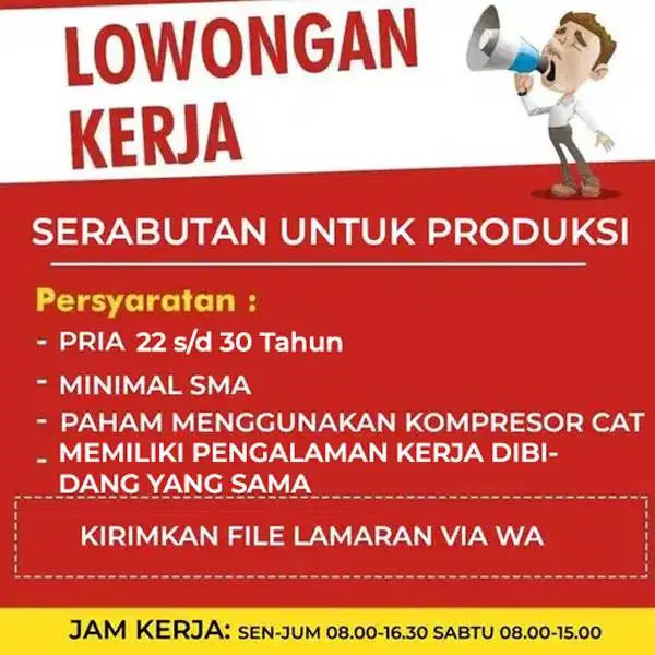 LOKER SERABUTAN UNTUK PRODUKSI NOMOR AKRILIK DAN KAYU