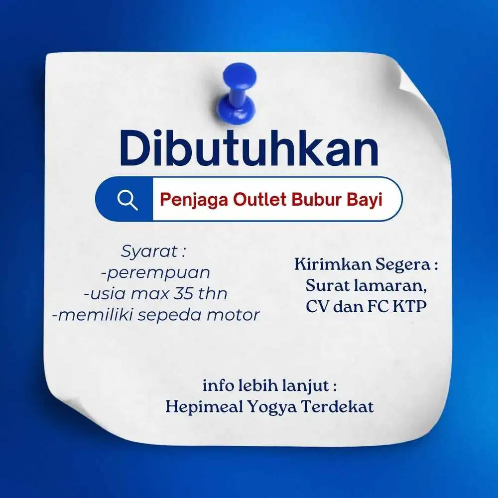 Penjaga Outlet Bubur Bayi