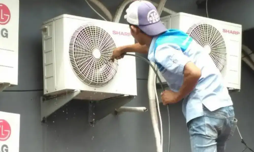 Cuci AC bongkar pasang ac