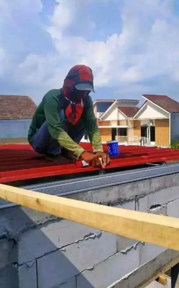 Tukang perbaikan atap bocor dinding dak rembes talang air cat renovasi